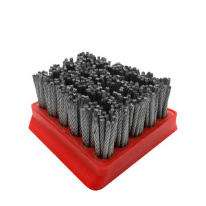 Steel rope metallic frankfurt wires brush for rough polishing marble, travertine stones