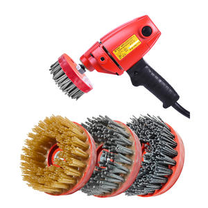 Round diamond grinding brush with diamond abrasives and nylon PA612